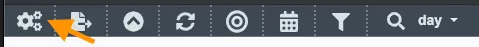 Settings icon in Gantt chart